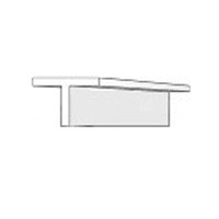 EVERGREEN 762 WHITE STYRENE T PROFILE  .056" (1.42mm) (4 Per Pack)