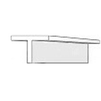 EVERGREEN 766 WHITE STYRENE T PROFILE .141" (3.60mm)  (3 Per Pack)