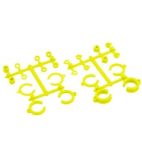 JConcepts - Traxxas big bore shock limiter, up-travel and shock clip kit for Scalpel conversion - yellow, F&R 24pc.