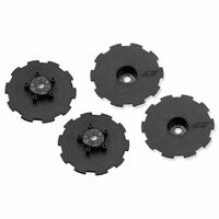 Hazard - SC10.2 / SC10 4x4 - wheel dish - 4pc. - (black) - fits 3344 wheel