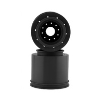 Aggressor - 2.6 x 3.8" 17mm hex Monster Truck wheel, (black) with interchangeable hubs ( fits Traxxas Maxx, Losi LMT)