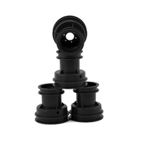 JConcepts Losi Mini LMT Mini Tribute Wheels w/Hex Adaptors (Black) (4)