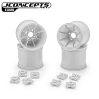 JConcepts Pioneer - RC10T 2.2" Rear Wheel White Fits – RC10T, T2, RC10GT, T3, T4   Includes adaptors for 1/4" and 3/16” axle combo