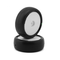 JConcepts Mini-B Smoothie 2 Pre-Mounted Front Tires (White) (2) (Green)