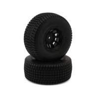 JConcepts Subcultures 2 Pre-Mounted Dirt Oval Tires (2) (Slash Rear) (Green)