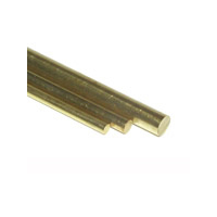 K&S 9867 ROUND BRASS ROD  (300MM LENGTHS) 4MM DIAMETER (3 PIECES)