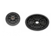 Spur Gear 57T, hub and rubber dampers