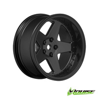 5 SPOKE/GLOSS BLACK Wheels Only 4pcs (2,4,6,8mm OFFSET HEX 12mm)