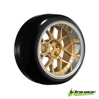 14 SPOKE/BRONZE Pre mount  rim & tyres 2,4,6,8mm OFFSET HEX 12mm 4pcs