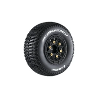 Louise R/C SC-Maglev 1/10 Short Course Tires, Soft, 12, 14 & 17mm Removable Hex on Black Rim