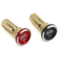 ProTek RC Twist Lock Adjustable Bullet Plug Grips w/5mm Bullets (Red/Black)