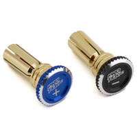 ProTek RC Twist Lock Adjustable Bullet Plug Grips w/5mm Bullets (Black/Blue)