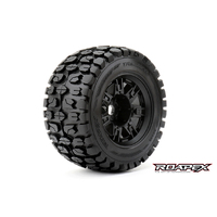 Tracker Black wheel with 1/2 offset 17mm hex mounted