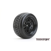 TRIGGER BELTED ARRMA KRATON 8S MT TRUCK TIRE BLACK WHEEL WITH 24MM HEX MOUNTED