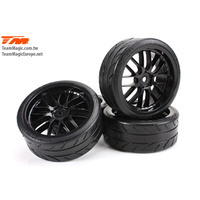 8-Spoke Mounted Radial Tyre black E4D