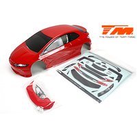 Body - 1/10 Touring / Drift - 190mm - Painted - no holes - TPR Red