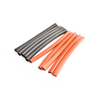 5mm PE heat shrink red & black-10cm long, 5sets/bag