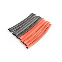 6mm PE heat shrink red & black-10cm long, 5sets/bag