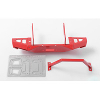 Metal Front Bumper for Axial SCX10 I & II (Red)