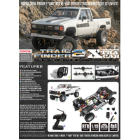 RC4WD Trail Finder 2 "LWB" RTR w/ 1987 Toyota XtraCab Hard Body Set (White)