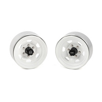 Stamped Steel 1.7" Beadlock SR5 Wheels (White/Black)