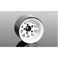 Deep Dish Wagon 1.55" Stamped Steel Beadlock Wheels (White)