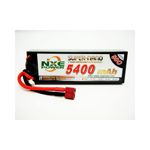 NXE 7.4v 5400mah 50c H/case Lipo w/Dean