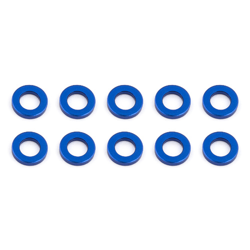 Ballstud Washers, 5.5x3.0x1.0 mm, blue aluminum