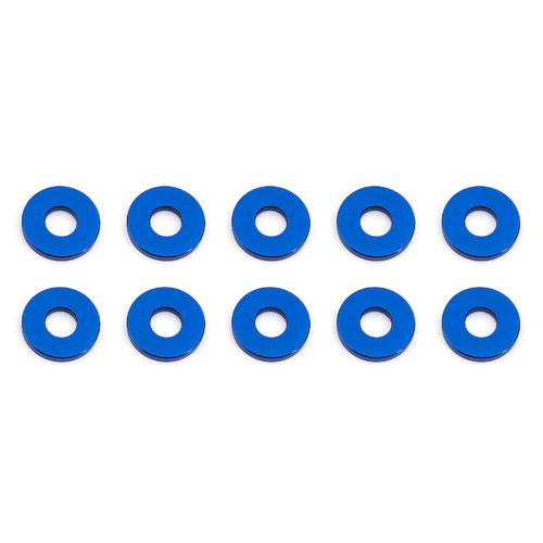 Bulkhead Washers, 7.8x3.0x1.0 mm, blue aluminum