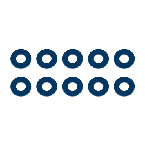 Washers, 7.8x3.5x0.5mm, blue aluminum