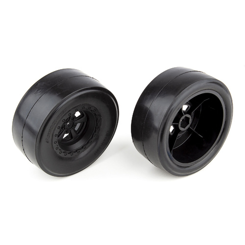 ****DR10 Rear Wheels and Drag Slick Tires, mounted