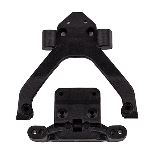 RC10B6.4 Front Top Plate and Ballstud Mount, angled