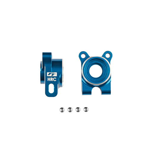RC10B7 FT Aluminum Hrc Rear Hubs, -4 Offset, Blue