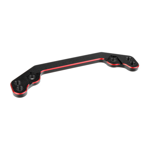 Team Corally - Ackerman Plate - Alu 7075 - Hard Anodized Black/Red - 1 Pc