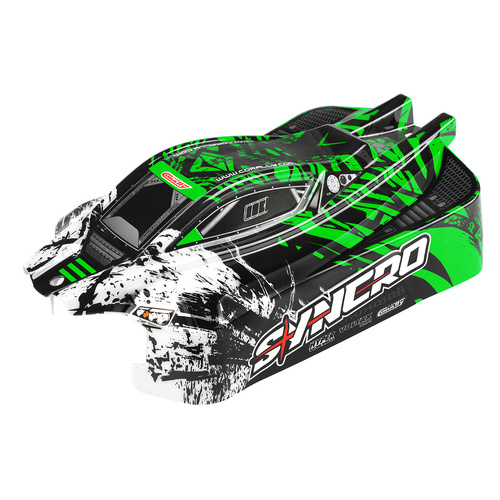 Team Corally - Polycarbonate Body - Syncro - Painted - Cut - Decals - Green Color - 1 Pc