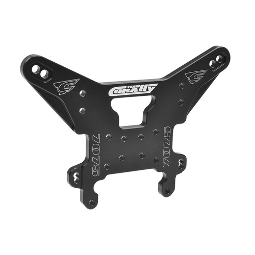 Team Corally - Shock Tower - XL6S - Rear - Aluminum 7075 - 5mm - Hard Anodised - Black - Made In Italy