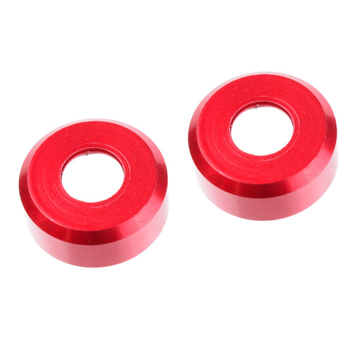 Team Corally - HDA Suspension Arm Insert - Outer - Spacer 1.5mm - Aluminum - Red - 2 Pcs