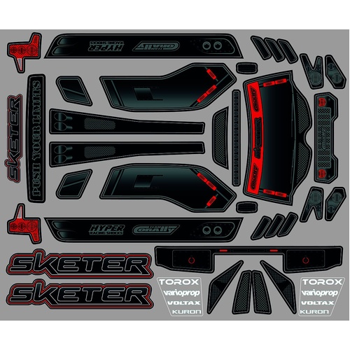Team Corally - Body Decal Sheet - Sketer XP 4S - 1pc