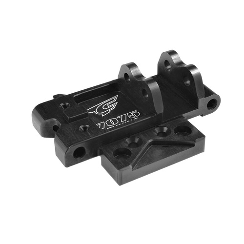 Team Corally - Center Diff Plate - Chassis Brace Holder - Aluminum 7075 - Black - Made in Italy - 1 Pc