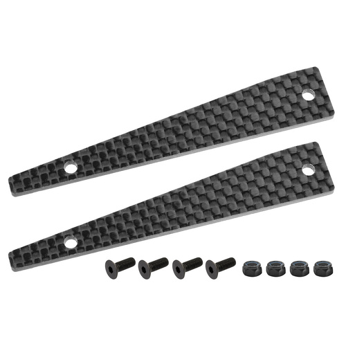 Team Corally - Suspension Arm Cover - Stiffener - HDA-4 - Upper Front - Left/Right - Carbon 2mm - 2 pcs