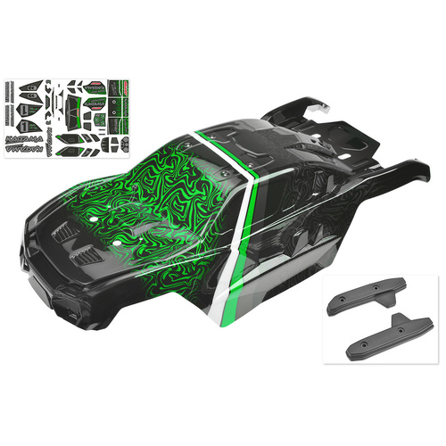 Team Corally - Polycarbonate Body - Kagama Limited Edition - Painted - Cut - Decals - Accessories - Green Color - 1 Pc