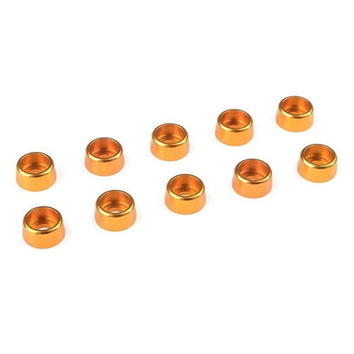 Team Corally - Aluminium Washer - for M3 Socket Head Screws - OD=8mm - Gold - 10 pcs