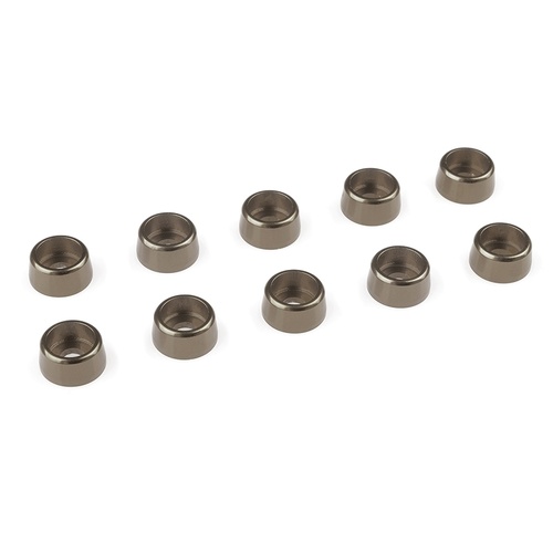Team Corally - Aluminium Washer - for M3 Socket Head Screws - OD=8mm - Gun Metal - 10 pcs