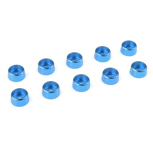 Team Corally - Aluminium Washer - for M3 Socket Head Screws - OD=8mm - Blue - 10 pcs