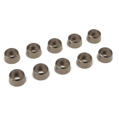 Team Corally - Aluminium Washer - for M4 Socket Head Screws - OD=10mm - Gun Metal - 10 pcs