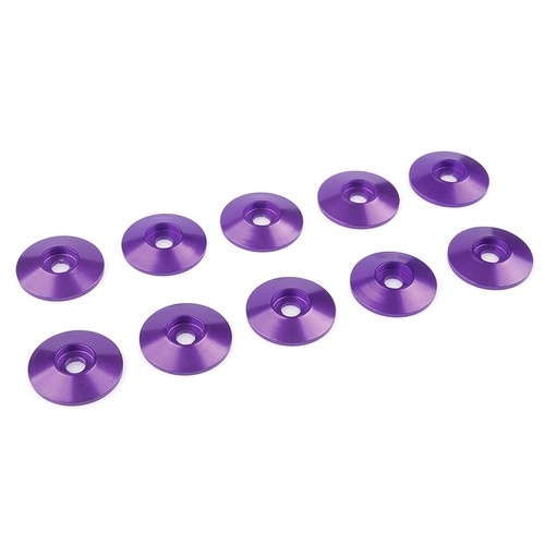 Team Corally - Aluminium Washer - for M3 Button Head Screws - OD=15mm - Purple - 10 pcs