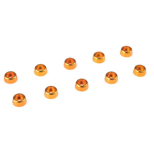 Team Corally - Aluminium Washer - for M2 Socket Head Screws - OD=6mm - Gold - 10 pcs