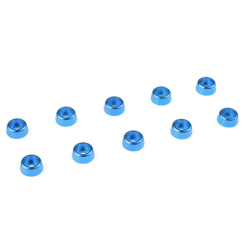 Team Corally - Aluminium Washer - for M2 Socket Head Screws - OD=6mm - Blue - 10 pcs