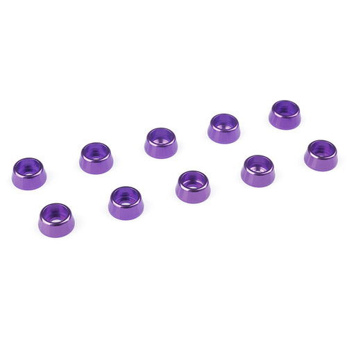 Team Corally - Aluminium Washer - for M2.5 Socket Head Screws - OD=7mm - Purple - 10 pcs