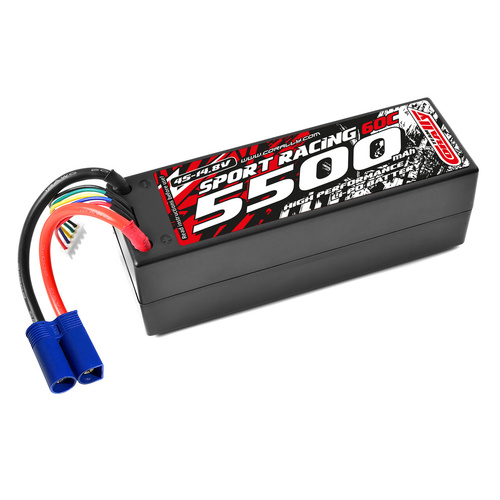 Team Corally - Power Racing 60C - 5500Mah - 4S - 14,8V - EC-5 - Hard Case